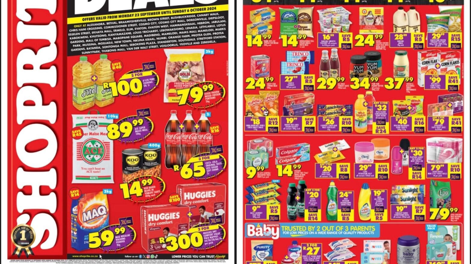 Shoprite Exclusive Deals Savings Valid 23 Sep to 06 Oct 2024